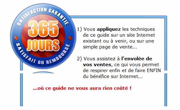 garantie formation marketing internet