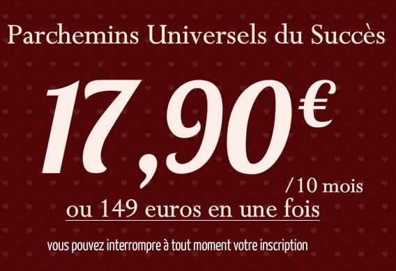 offre parchemins universels du succès