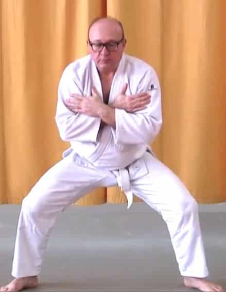 Cette posture de la gymnastique des centenaires permet un renforcement des appuis tout en tonifiant sur votre système cardiovasculaire