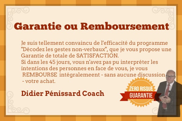 Garantie programme comprendre le langage corporel