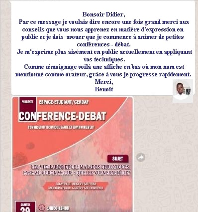 Parler en public témoignage