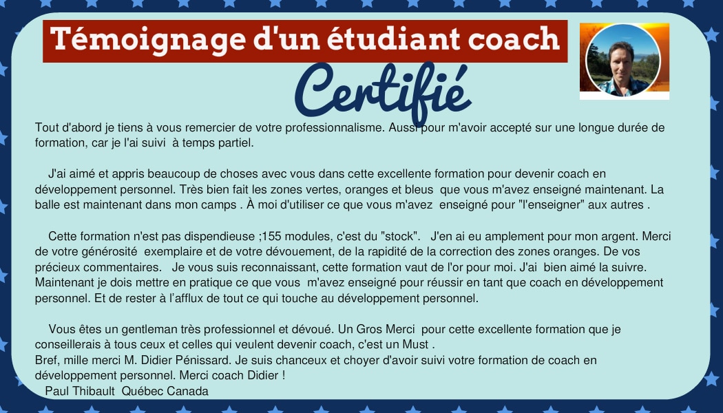 Témoignage formation coach