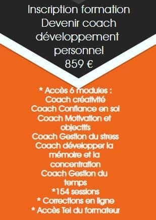 formulaire d'inscription coaching