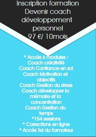 Cours devenir coach